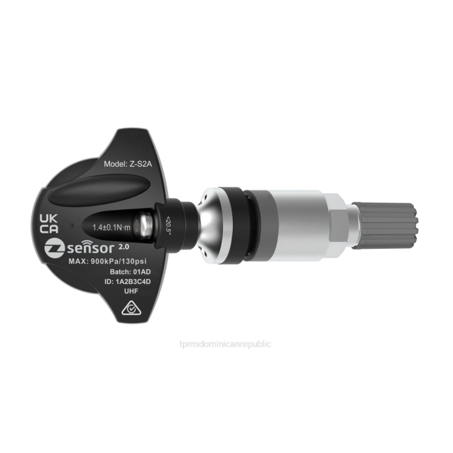 HDDT128 sensor TPMS universal - Sensor tpms de repuesto original de Abarth - oe p/n bhb637140 frecuencia 433 mhz vástago de válvula de metal - plateado